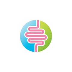 Healthy digestion logo, vector icon Illustration,