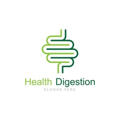 Healthy digestion logo, vector icon Illustration,