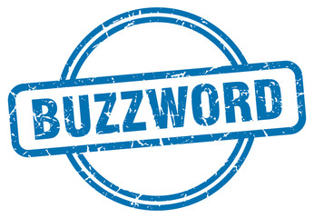 buzzword stamp. buzzword round vintage grunge sign. buzzword