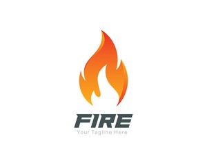 Fire Flame Logo design template. vector Illustration
