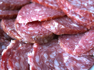 meat cuts for the holiday: sausage on a plate