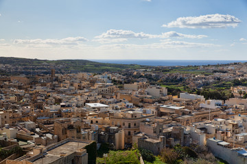 Panoramic view of Victoria, Gozo, Malta