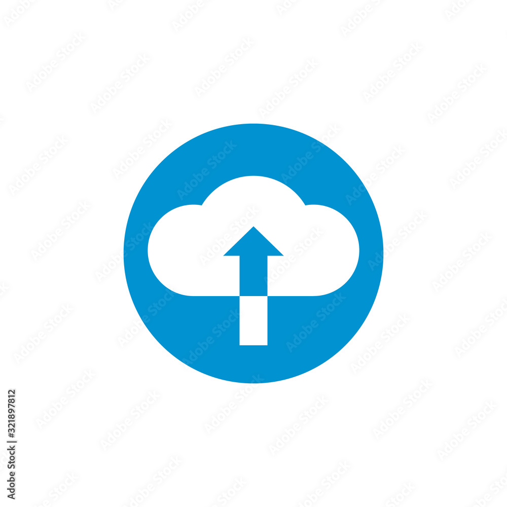 Poster upload vector icon, cloud storage symbol. flat vector illustration for web site or mobile app isolat