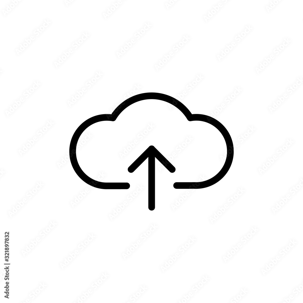 Poster upload vector icon, cloud storage symbol. flat vector illustration for web site or mobile app isolat
