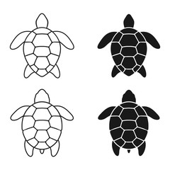 Sea turtle icon. Vector illustration isolated o white background