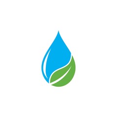 Water drop logo vector icon illustration