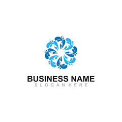 water splash logo, vector icon Illustration