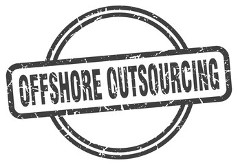 offshore outsourcing stamp. offshore outsourcing round vintage grunge sign. offshore outsourcing