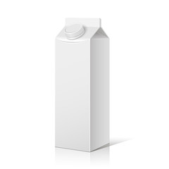 A box of milk on a white, isolated background. Pattern, package. Vector eps10.