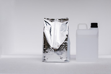 Sealed silver color packaging bag