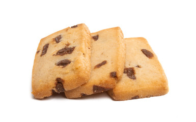cookies with chocolate drops Isolated