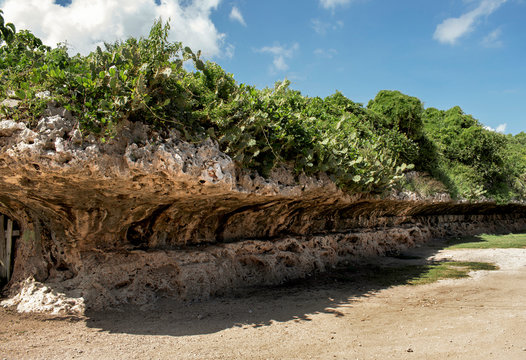 Rocky area called Colgadizos in the city of Gibara, Cuba