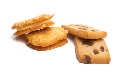 cookies with chocolate drops Isolated