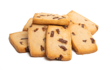 cookies with chocolate drops Isolated