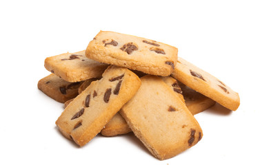 cookies with chocolate drops Isolated