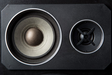 hifi speakers system close-up