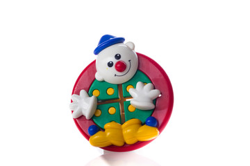 Kid toy top view isolated on white background, kid or child development concept