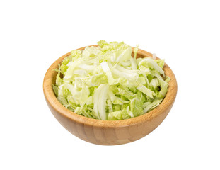 Heap of Chopped Chinese Cabbage, Napa Cabbage or Wombok