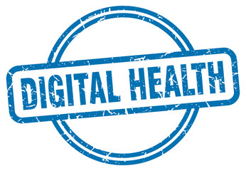 digital health stamp. digital health round vintage grunge sign. digital health