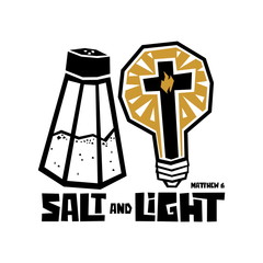 Christian typography, lettering and illustration. Salt and light.