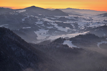 Widok z Okrąglicy (Trzy Korony- Pieniny)