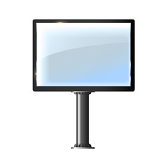 Blank white poster billboard for advertising vector design.