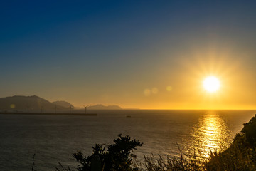 atardecer en el mar
