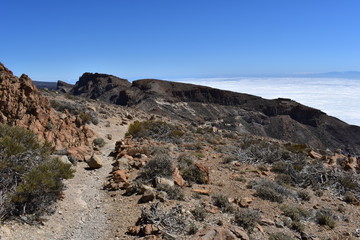 Path in volcanic area