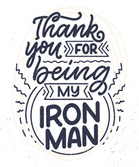 Funny hand drawn lettering quote for Father's day greeting card, great design for any purposes. Typography poster. Cool phrase for t shirt print. Inspirational slogan. Vector