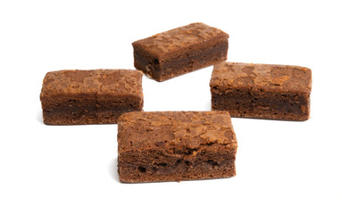 american brownie chocolate cake isolated