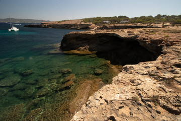 Fototapeta na wymiar Cala Bassa-Spain-Island Ibiza