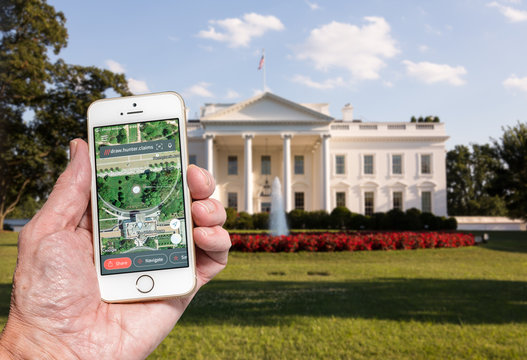 What3words Concept App For The Exact Location Of The White House In Washington DC