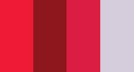 Red color palette vector illustration