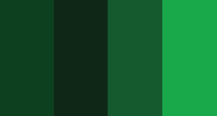 Green color palette vector illustration