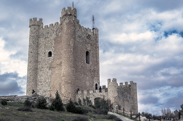 Fototapeta na wymiar Medieval castle in the village of Spain