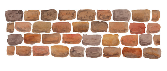 watercolor illustration of masonry