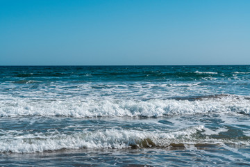 Atlantic shore in Gran Canaria in a February sunny day