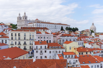 Lisbon, Portugal, View of the Alfama District