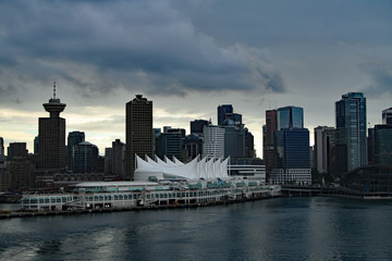 Fototapeta na wymiar Vancouver and Canada Place (BC 00465)