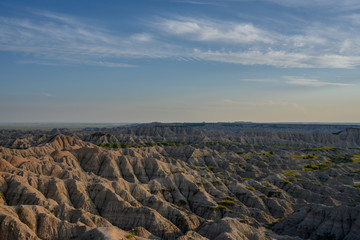 Layers of Badlands Hoodoo Formations