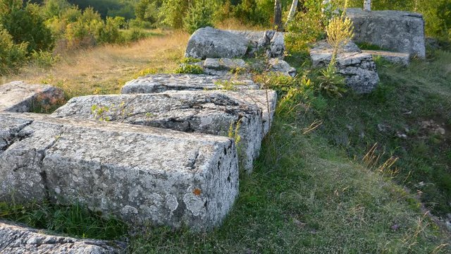 Footage of an old graveyard-the so called STECAK.