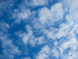 Blue sky with beautiful clouds for design and desktop