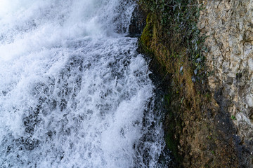 long exposure of waterfall in switzerland 