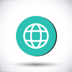 Planet vector icon , lorem ipsum Flat design