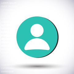 Human vector icon , lorem ipsum Flat design