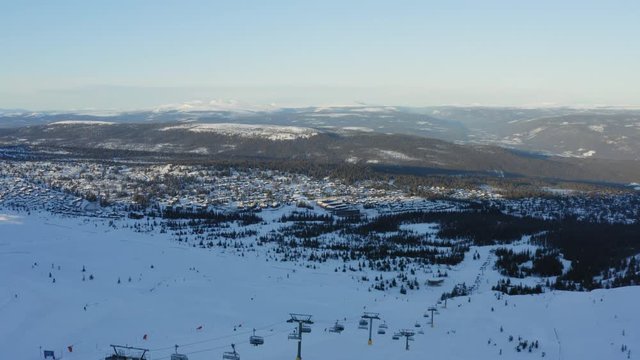 landscape with mountains and lake Trysil