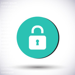Lock - vector icon , lorem ipsum Flat design