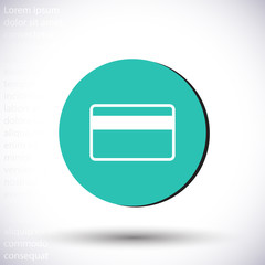 Credit card icon , lorem ipsum Flat design