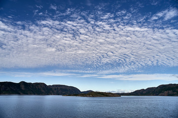 Küste Wolken Norwegen 