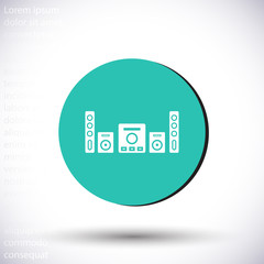 Loudspeaker vector icon , lorem ipsum Flat design